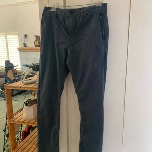 Hurley Nike Dri-fit Pants, Blue/teal Skinny Athletic Chino Pants Size 30 Mens